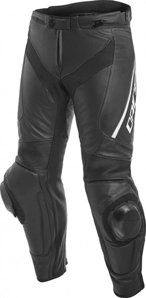 Dainese Delta 3 Leather Pants Black White